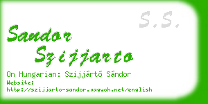 sandor szijjarto business card